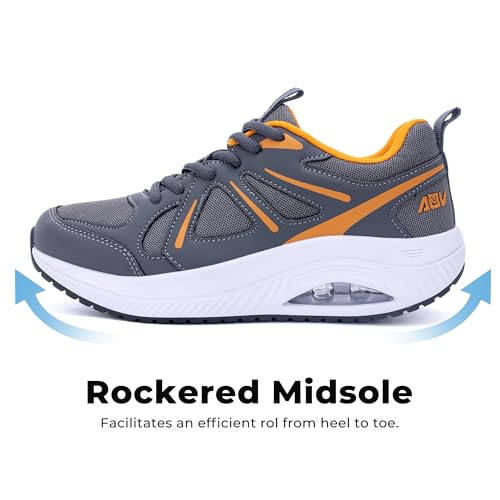 Image of QAUPPE Womens Walking Shoes with Arch Support Athletic Orthotic Sneakers for Women Foot Pain Relief