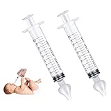 JUSONEY seringue nasale bebe - Professionnel mouche bebe irrigateur avec des embouts nasaux en silicone de haute qualité propres et réutilisables (2 pièces)