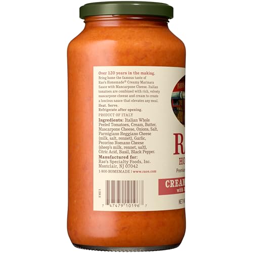 Image of Rao's Homemade Creamy Marinara with Mascarpone Sauce Made with Italian Tomatoes, 24 oz