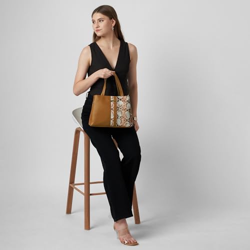 Image of Caprese Molly Medium Satchel Bag for Women with Adjustable & Detachable Strap | Multiple Compartments | Versatile Shoulder, Crossbody & Handheld Bag for Work, Travel, and Everyday Use