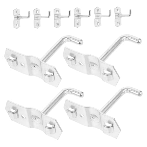 OSALADI 10pcs Metal Hooks Heavy Duty Garage Pegboard Hooks for Tool Storage Wall Hanging Kit
