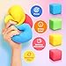 Stress Cube Fidget Toys for Kids: 4 Pack Squeeze Stress Balls Stress Relief Toys for Anxiety - Squishy Balls Sensory Fidget Toys for Kids Adults Autism in Classroom Office Party