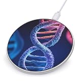 DNA Genetic Helix Wireless Charger 10W Portable Fast Wireless Charging Pad Compatible with Phone Slim Charging Station Lightweight Charger Mat Charging Block for Travel Home Office