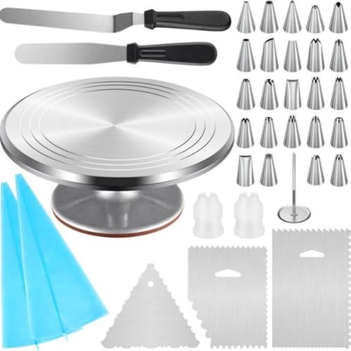 GRSMIS �P�[�L��]�� �A���~�� �v���d�l �P�[�L������ 360�x��] �o�^�[�X�N���[�p�[�A�i������^�[���e�[�u�� �X�N���[�p�[ �t�� �^�[���e�[�u�� �P�[�L�p��]�� �f�R�� �[�V�����p �P�[�L�X�^���h �ƒ�p �Ɩ��p (35�_�Z�b�g)