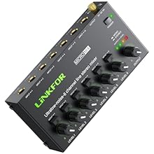 【Compact 6-Channel Mixing for Versatile Use】 --- This stereo line mixer allows easy blending of up to six audio sources including mics, guitars, keyboards, and phones. Ideal for small gigs, bars or home studios seeking space-saving, all-in-one mixing...