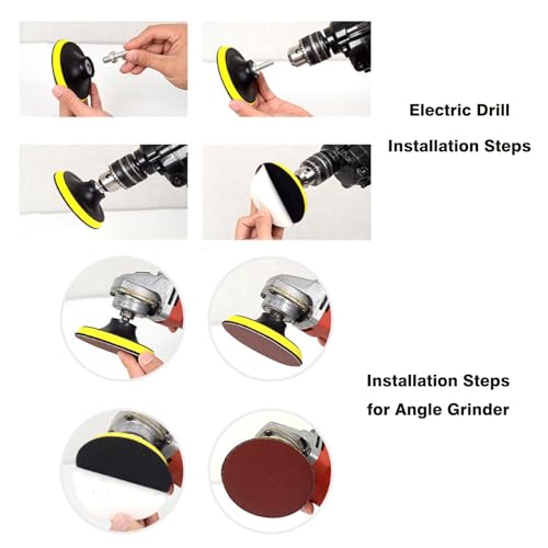HOTCKB 2 Stück Schleifteller mit Klett M14 150mm Polierteller 6 Zoll Klettteller für Winkelschleifer