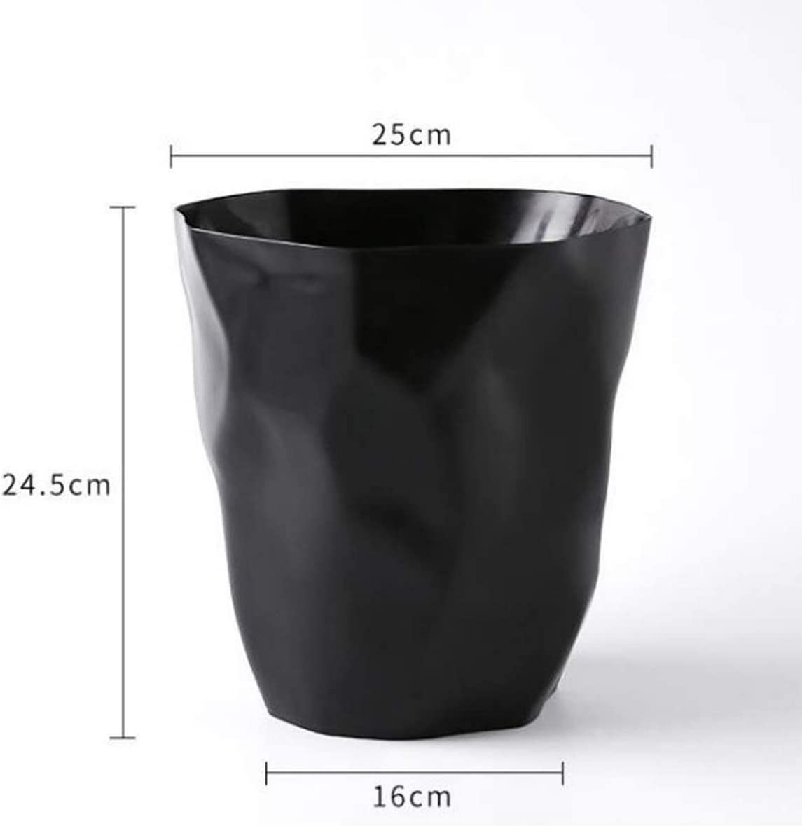 Cestino per la Carta, Cestino Spazzatura Design Moderno Cestino Gettacarte Che per la Raccolta Rifiuti (Nero Grande)