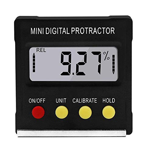 Pinmaoo Inclinometer Digital Inclinometer, Cube Inclinometer Angle Gauge Meter Digital LCD Protractor Electronic Level Box