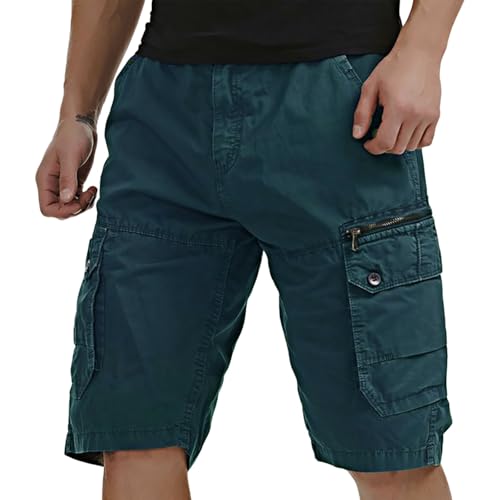 Short cargo 3/4 homme sous le genou à taille élastique
