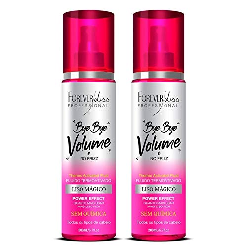 2 Spray Bye Bye Volume Frizz 200ml Forever Liss Liso Mágico