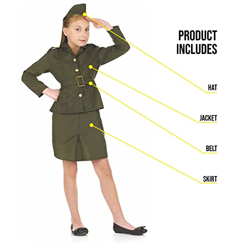 Fun Shack Army Costume For Girls Halloween Girls Book Character Costumes For Kids - X-Large #TOP2