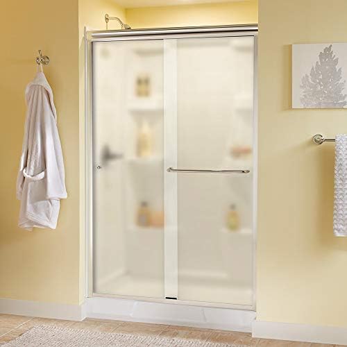Delta Shower Doors SD3956944 Classic Semi-Frameless Traditional Sliding Shower 48"x70", Chrome Track
