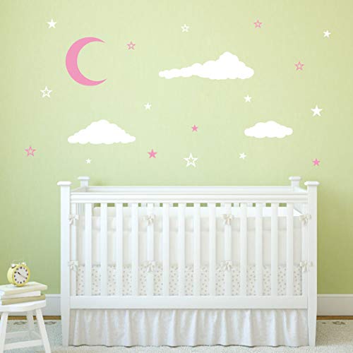 Vinilos decorativos de luna y estrellas para pared miniatura 3