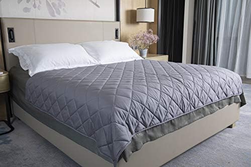 NIGHTLY GOOD DREAM Weighted Blanket King Size 25 lbs 92X86 inch for Adults & Couples, Weighted Blankets for Deeper Sleep, Cotton King Weighted Blanket with Premium Glass Beads