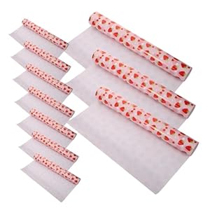 DIYEAH 10 Blatt Geschenkpapier Erdbeermuster Rosa