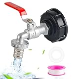 Grifo Bidon 3/4' Accesorios para Tanque IBC 1000l Grifo de Salida IBC Barril de Lluvia para Tanque de Agua, Tanque de Agua de Lluvia