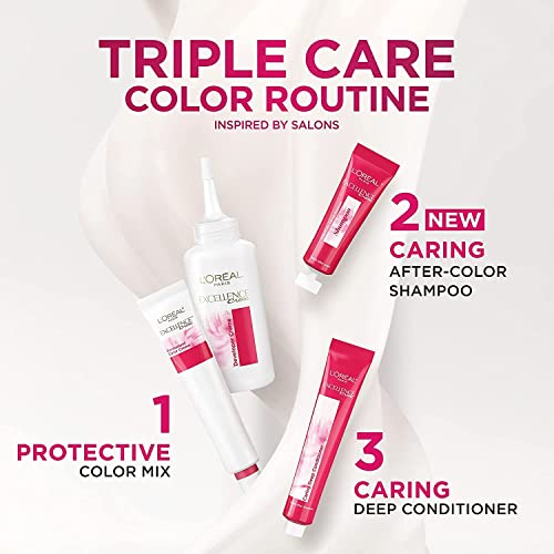 Image of L'Oreal Excellence Creme Triple Protection Hair Color, Light Reddish Brown (Warmer) [6RB] 1 Each (Pack of 6)