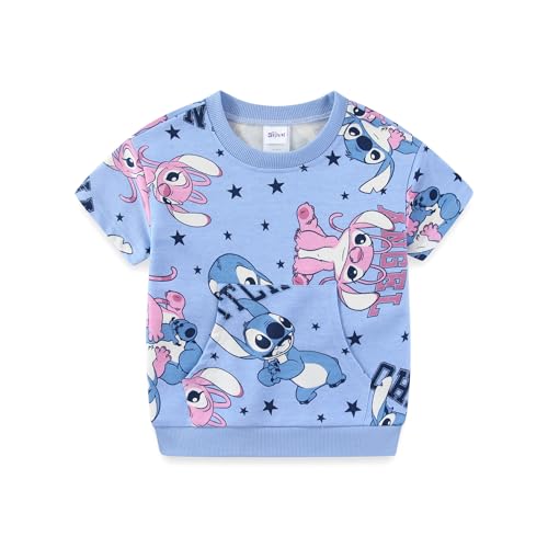 Image of Disney Lilo & Stitch Girls French Terry Shirt and Shorts Set for Big Kids