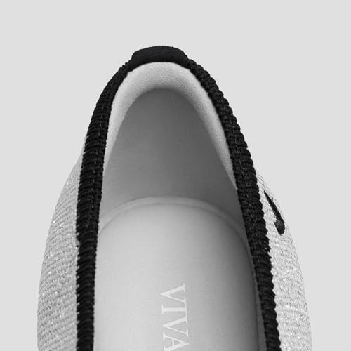 Image of VIVAIA Nelly Women's Mary Jane Flats Comfortable Almond Toe Ballet Flat Shoe Lightweight Soft Versatility Dress Shoes
