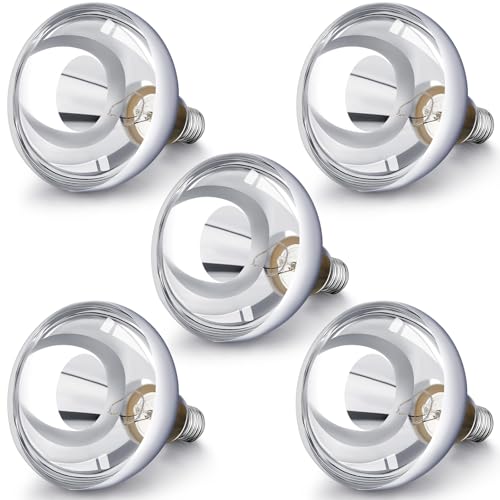 VIHOSE 5-pack 250W Heat Lamp Bulbs, E26 base