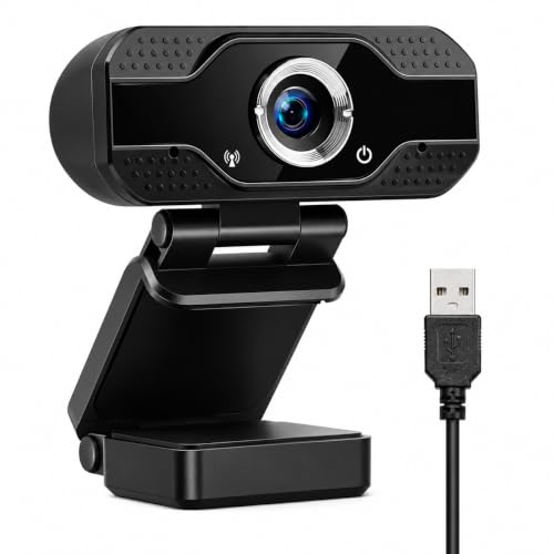 1080P Full HD Webcam, Computer Camera Desktop USB Camera with Microphone Drive Free for Live Streaming Video Calls Online Class