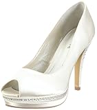 menbur schuhe silber  Menbur Wedding Damen Julia Peep-Toe, Elfenbein (Ivory), 40