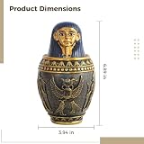 byepica Egipska urna dla zwierząt Anubis – pamiątka z żywicy 19 cm, statuetka Anubisa w stylu vintage na prochy zwierząt domowych, wykwintny egipski wystrój, teksturowana figurka Anubisa do ekspozycji
