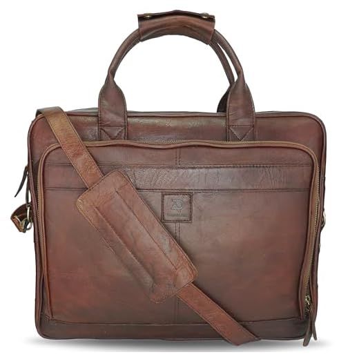 Where can i buy a messenger bag for school DarogaArt Vintage Leather Briefcase for Men
