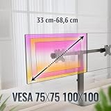 RICOO Uchwyt do monitora na stół sprężyna gazowa do 17-34 cali, uchwyt stołowy VESA, ramię monitora TS4111, uchwyt do monitora, 2 monitory, uchwyt na ekran, ramiona do monitorów komputerowych