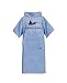 Produktbild ATLANTIC SHORE | Surf Poncho | Badeponcho mit Kapuze aus 100% Baumwolle | Unisex | Basic für Erwachsene in Light Blue | Middle (140-174 cm)