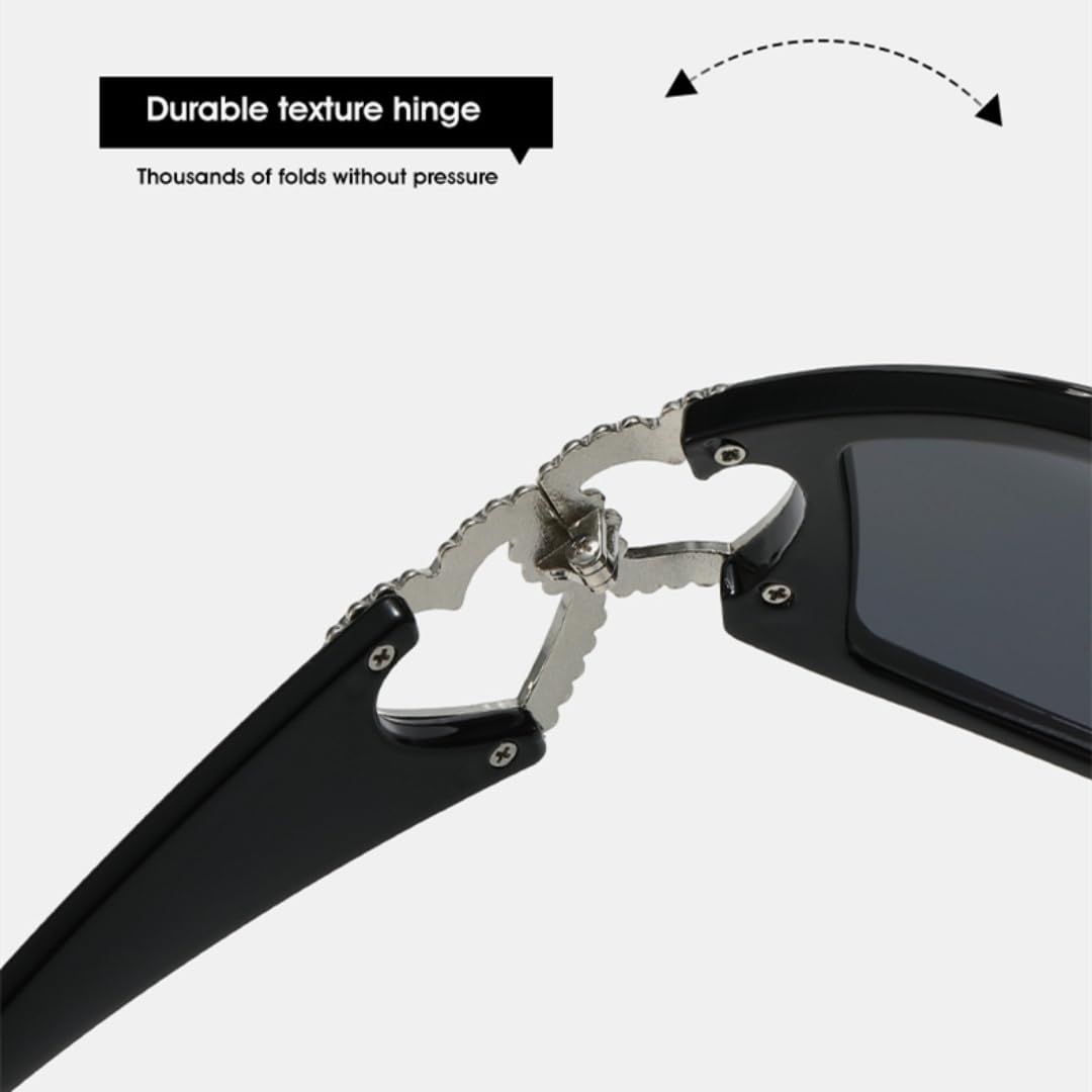 Occhiali da sole alla moda da donna e da uomo, alla moda, punk, sfumati, con protezione UV400.