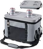 OUOYYO Soft Cooler Bag,Upgraded 30 Cans Collapsible Leak Proof Cooler Bag Backpack Keep Food Cold Co