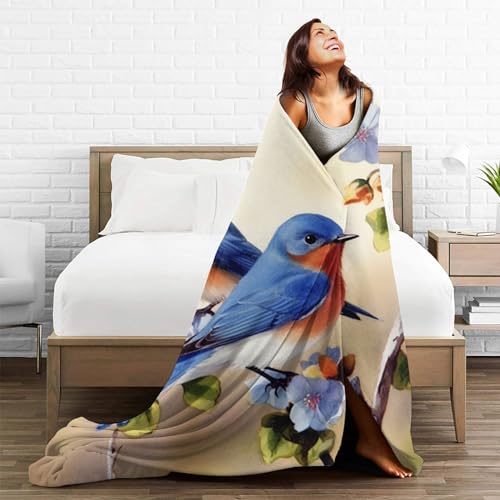 Couverture douce Happy Bluebirds pour des instants chaleureux et cocooning - 8
