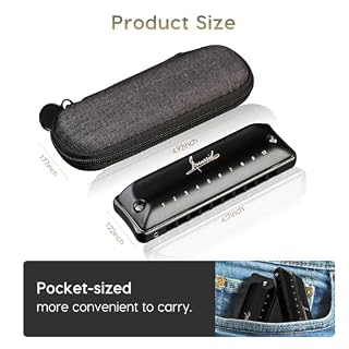 Blues Harmonica JDR C Harmonica Key of C 10 Holes 20 Tones Harps for Adults Kids Professional Beginners Mini Mouth Organ with Case | Assassin - Les Beatles, Paul McCartney, John Lennon, RIngo Starr, George Harrison Blues Harmonica JDR C Harmonica Key of C 10 Holes 20 Tones Harps for Adults Kids Professional Beginners Mini Mouth Organ with Case | Assassin – Image 5