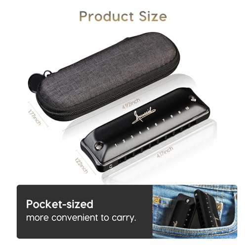 Blues Harmonica JDR C Harmonica Key of C 10 Holes 20 Tones Harps for Adults Kids Professional Beginners Mini Mouth Organ with Case | Assassin - Les Beatles, Paul McCartney, John Lennon, RIngo Starr, George Harrison Blues Harmonica JDR C Harmonica Key of C 10 Holes 20 Tones Harps for Adults Kids Professional Beginners Mini Mouth Organ with Case | Assassin – Image 6