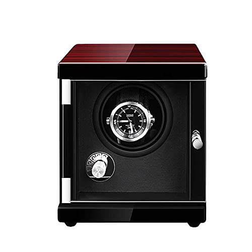 Watch Winder Automatic Unisex Watch Winder Double Rotation Winders Deluxe Silent Motor Wood Box 4 Modes USB ed-18×16×16CM (Black) Watch Winder