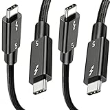 2Pack Usbc Cable for Thunderbolt 5 Cable 3.3FT (1M), 240W Charging, 80Gbps Data Transfer, 8K/4K Displays,Compatible Thunderbolt 4,3,2/USB4, SSD, MacBook M4 Pro/Max, iPhone 17/16, Dock and More
