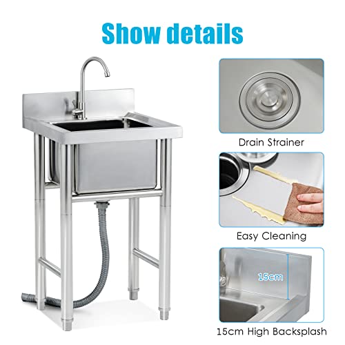Station d'évier de cuisine avec robinet design durable