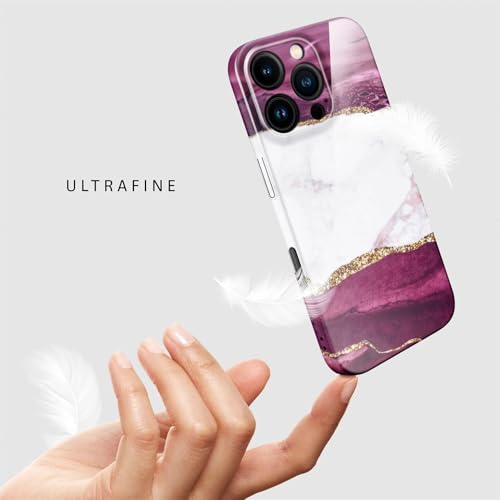 Coque iPhone 16 Pro marbre rouge et doré ONEFLOW de protection - 5
