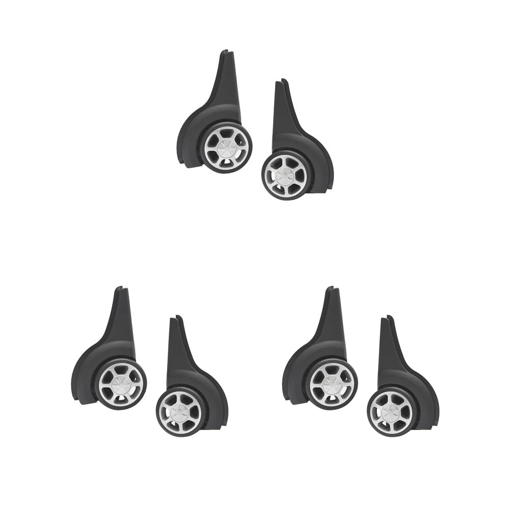 Juego de 3 ruedas de repuesto para equipaje, maleta, silenciosas, ruedas para carrito
