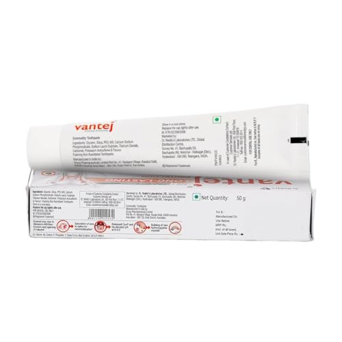 Image of Vantej Sensitivity Protection Toothpaste | 50 Grams | Gives Long Lasting Sensitivity Protection| Nutrition For Teeth| Rebuilds Tooth Enamel | Strengthens | Dentist Recommended| Vegan Toothpaste