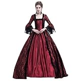 Hecho de material de alta calidad y mano de obra fina, el vestido medieval para mujer es suave, transpirable y cómodo.