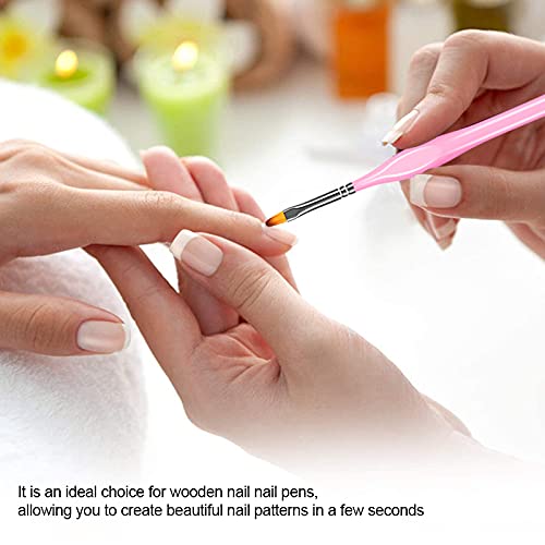 WLOT Nail Art Pinsel Set, 10PC Nageldesign Pinsel Acryl Pinsel für Nägel Kunst Pinsel für UV-Gel Salon Heimgebrauch… – Bild 5