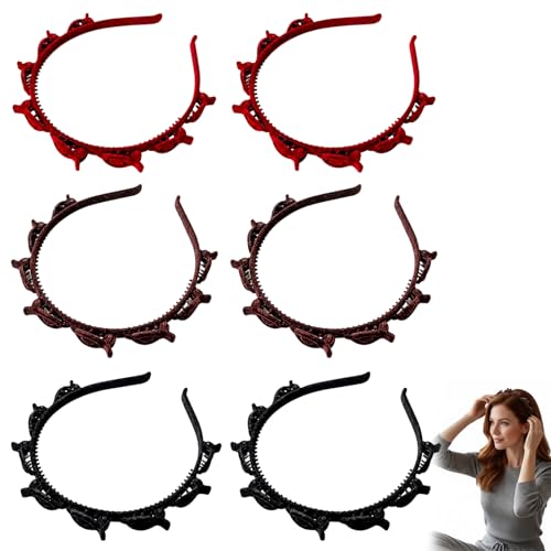 WmerWmn Headband Clips, 6 Pcs Non-Slip Butterfly Clip
