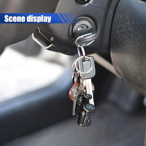 Image of LAINLOY Bronco Car Keychain, Car Fob Cover Cool Mods Accessories, 4-Door Auto Key Fob Holder Compatible with Bronco 2021 2022 2023 (Black)