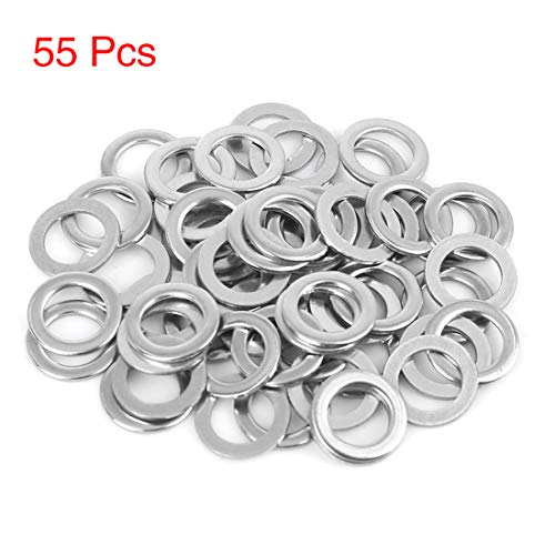 X AUTOHAUX Edelstahl Autoverschluss Dichtung Flach Unterlegscheibe M8 x 13x1mm 55 Stück