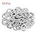 X AUTOHAUX 55pcs M8 x 13mm x 1mm Flat Washer Stainless Steel Car Fastener Sealing Gaskets
