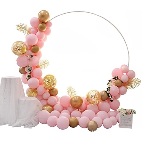 Balloon Column Arch Set, Round Balloon Arch Stand Frame Display Kit for Wedding Birthday Party Background Decor Supplies (Dia:180cm) Cover