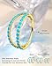 OUFER Turquoise Gold Nose Rings for Women, 316L Surgical Steel 20G Double Hoop Nose Piercing Jewelry, Hinged Segment Septum Lip Eyebrow Rings Cartilage Conch Rook Helix Tragus Daith Earrings-8MM