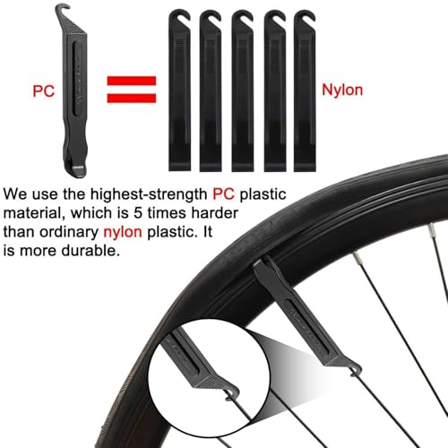 image for Tragoods Bike Tire Levers - Ultra Strong PC Plastic Bicycle Tire Remov